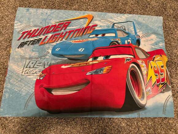 Disney Pixar Other - Disney Pixar Cars Thunder After Lightning McQueen King Standard Pillowcase